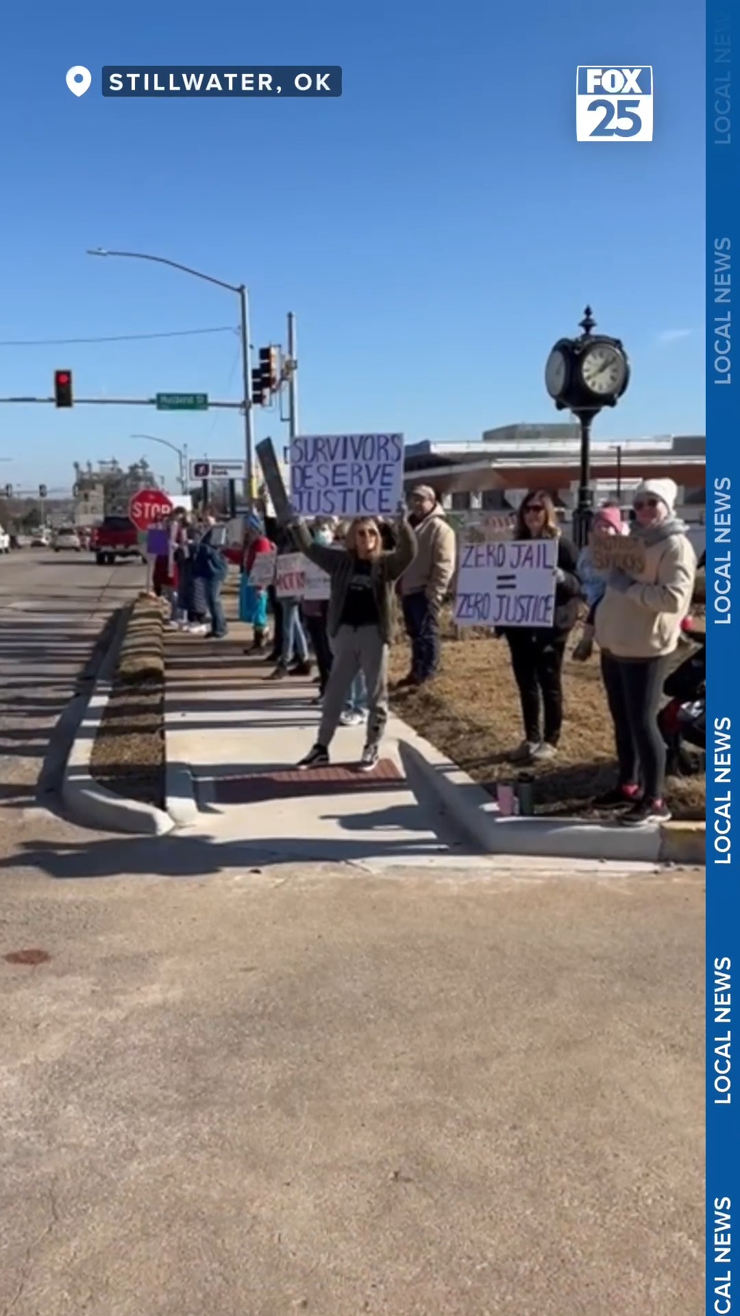 Protesters have lined up outside the courthouse to rally against Jesse ...