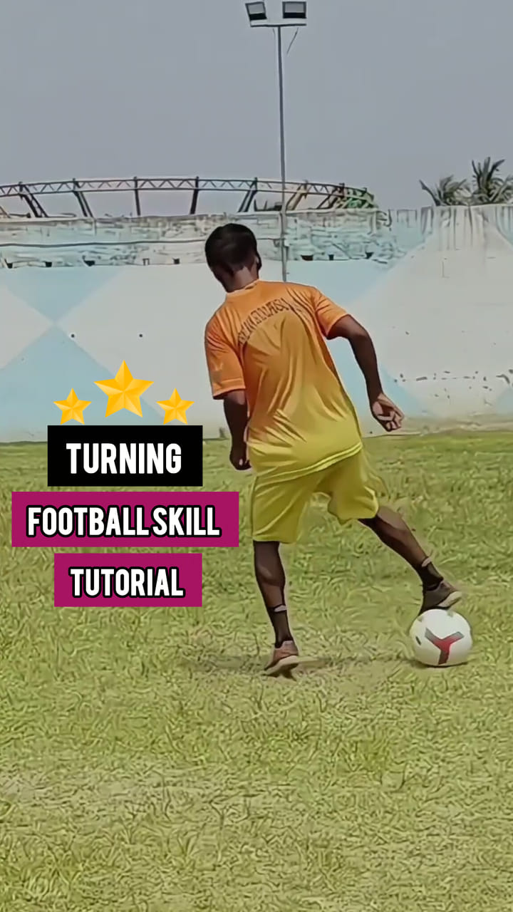 Turning football skill tutorial ⚽🥵 ️ #football #skills #soccer #reels ...