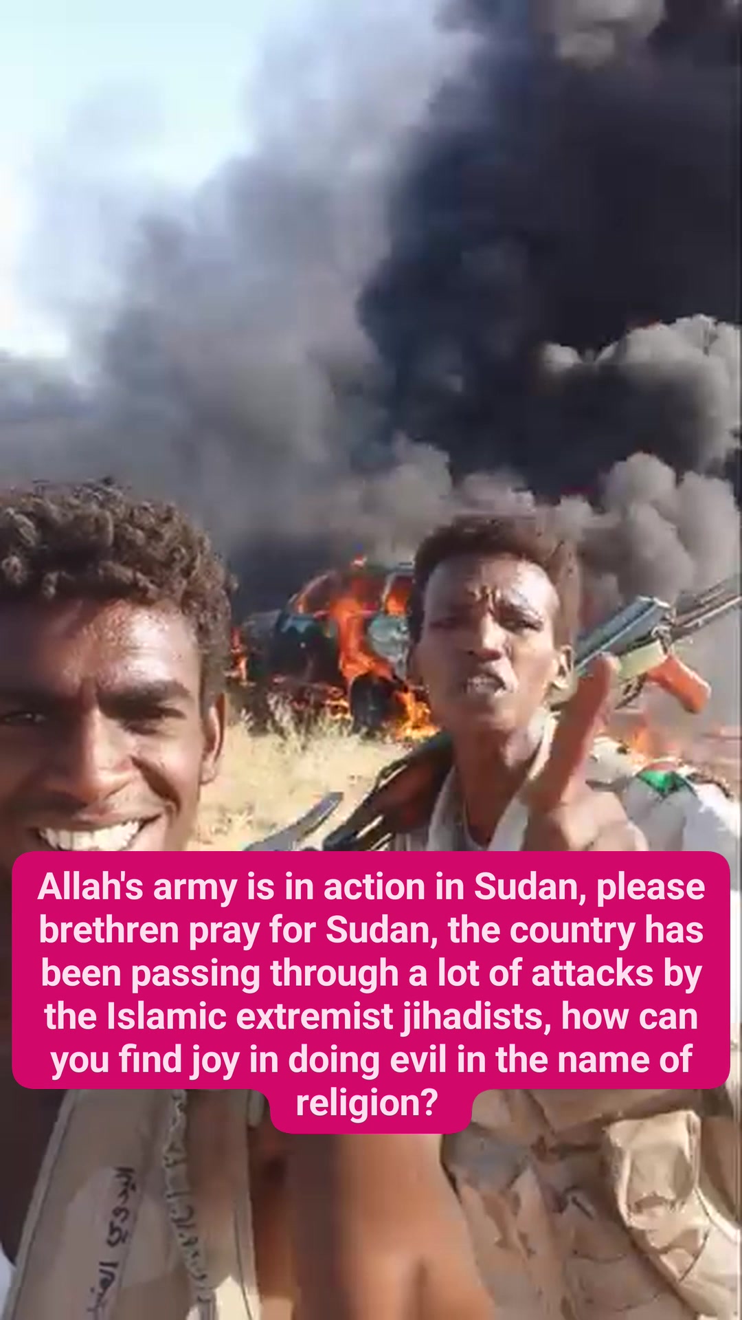 Allah's army is in action in Sudan, please brethren pray for Sudan, the ...