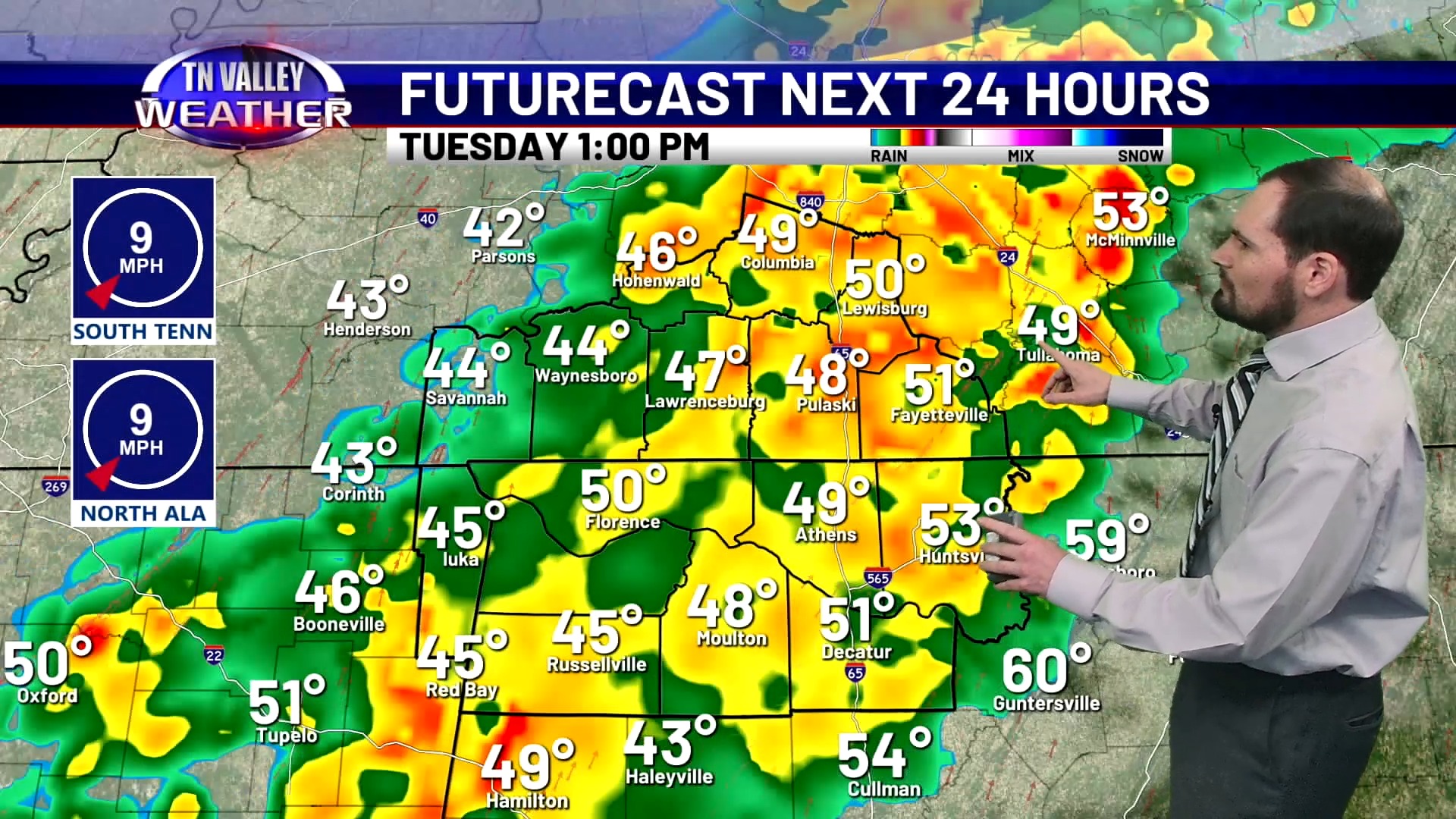 Taylor Plott is in the Tennessee Valley Weather Center with a check on ...