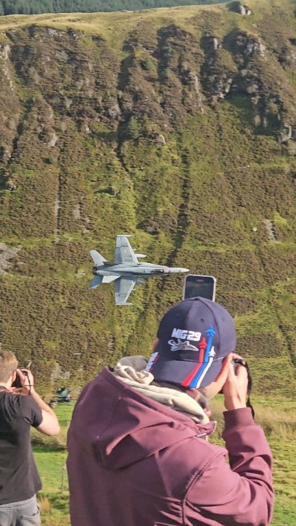 Royal Canadian Air Force CF18 Hornets in the Mach Loop (LFA7) with an ...