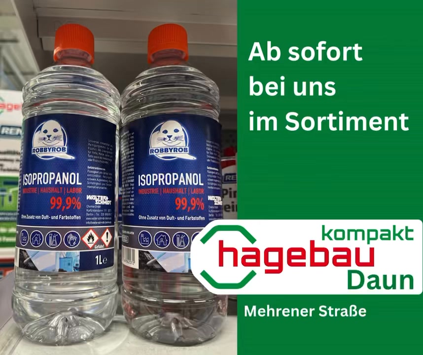 Jetzt neu bei uns im Sortiment! ✨, Da ihr uns immer wieder gefragt habt, haben wir’s endlich für euch da: Isopropanol!, Viele kennen den Namen, aber nicht den Nutzen. Deshalb eine kurze Aufklärung:, 🔹
