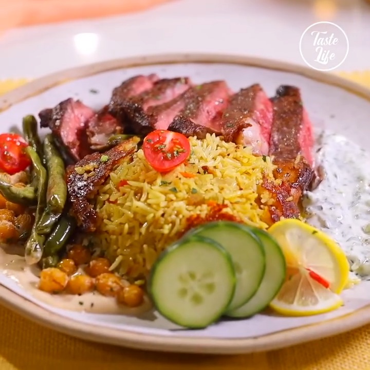 🥩🍚 Pan-Seared Ribeye & Curried Rice Pilaf: Juicy & Flavorfu! Recipe ...
