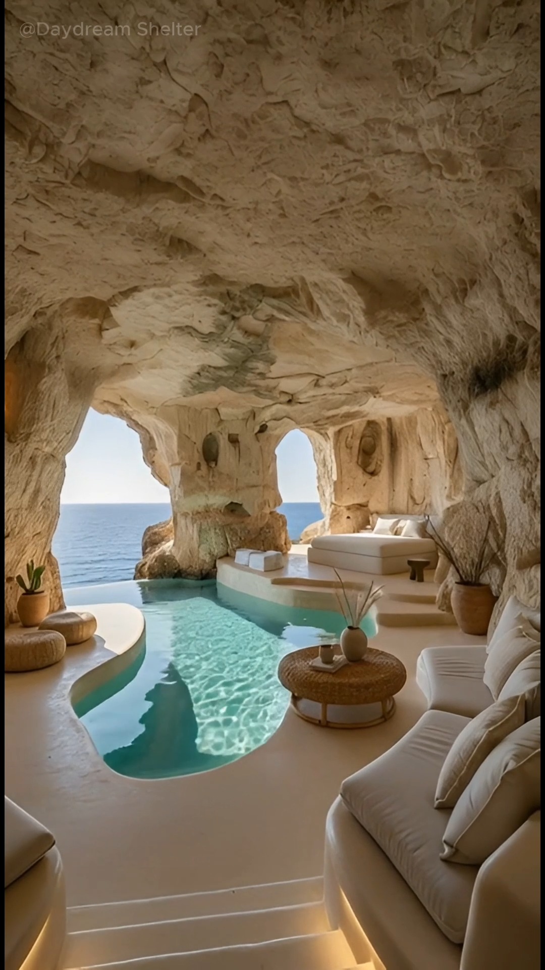 This Cave Villa Feels Unreal 🌊 #cozyvibes #TropicalVibes #cozy ...