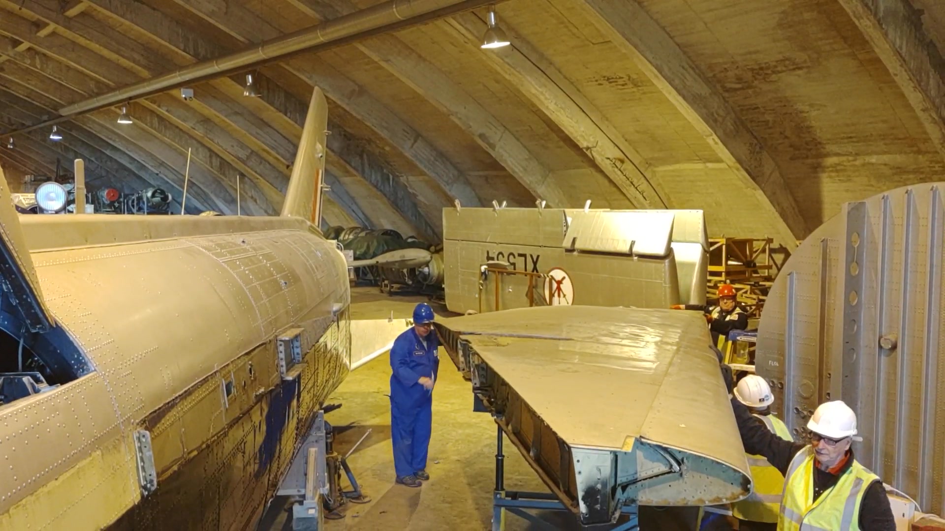 The first wing came off the Short SB.5 this morning around 11am ...