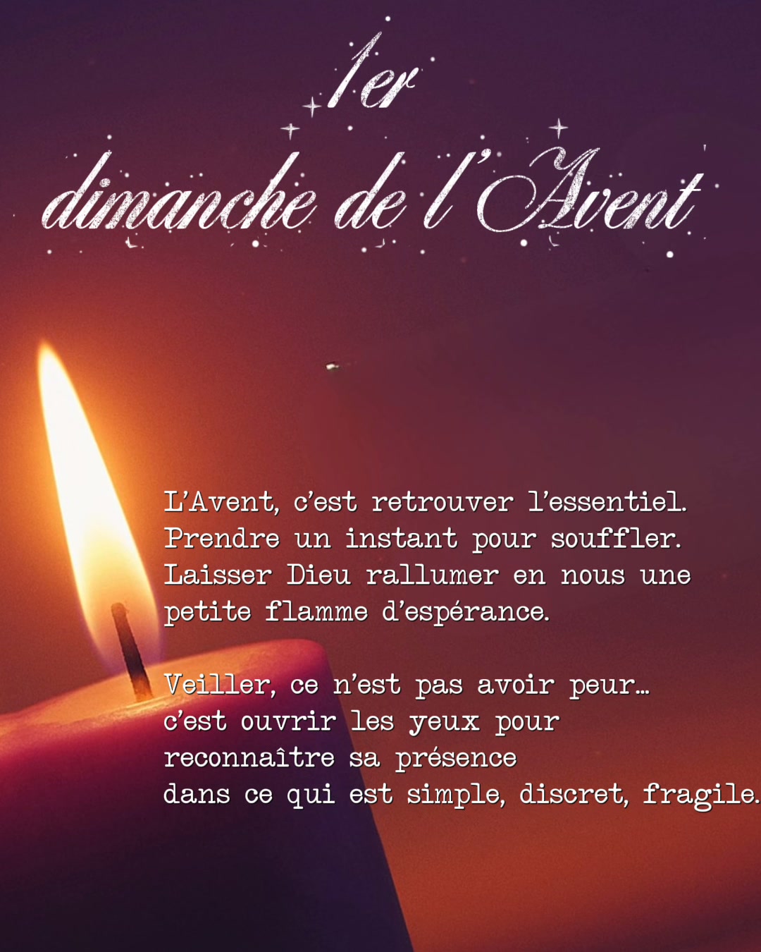 1er dimanche de l’Avent Aujourd’hui, nous entrons dans un temps d ...