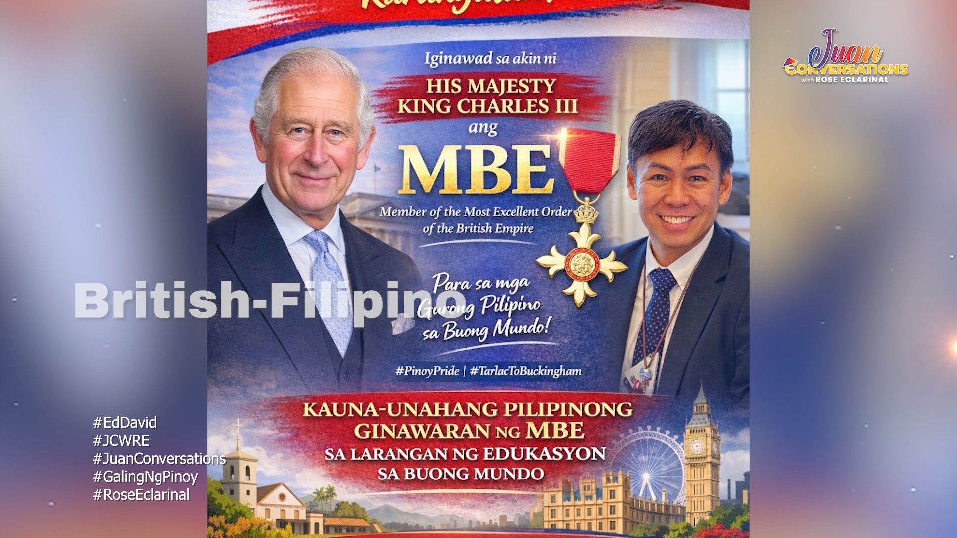 WATCH | He is now the first British-Filipino to receive an MBE ...