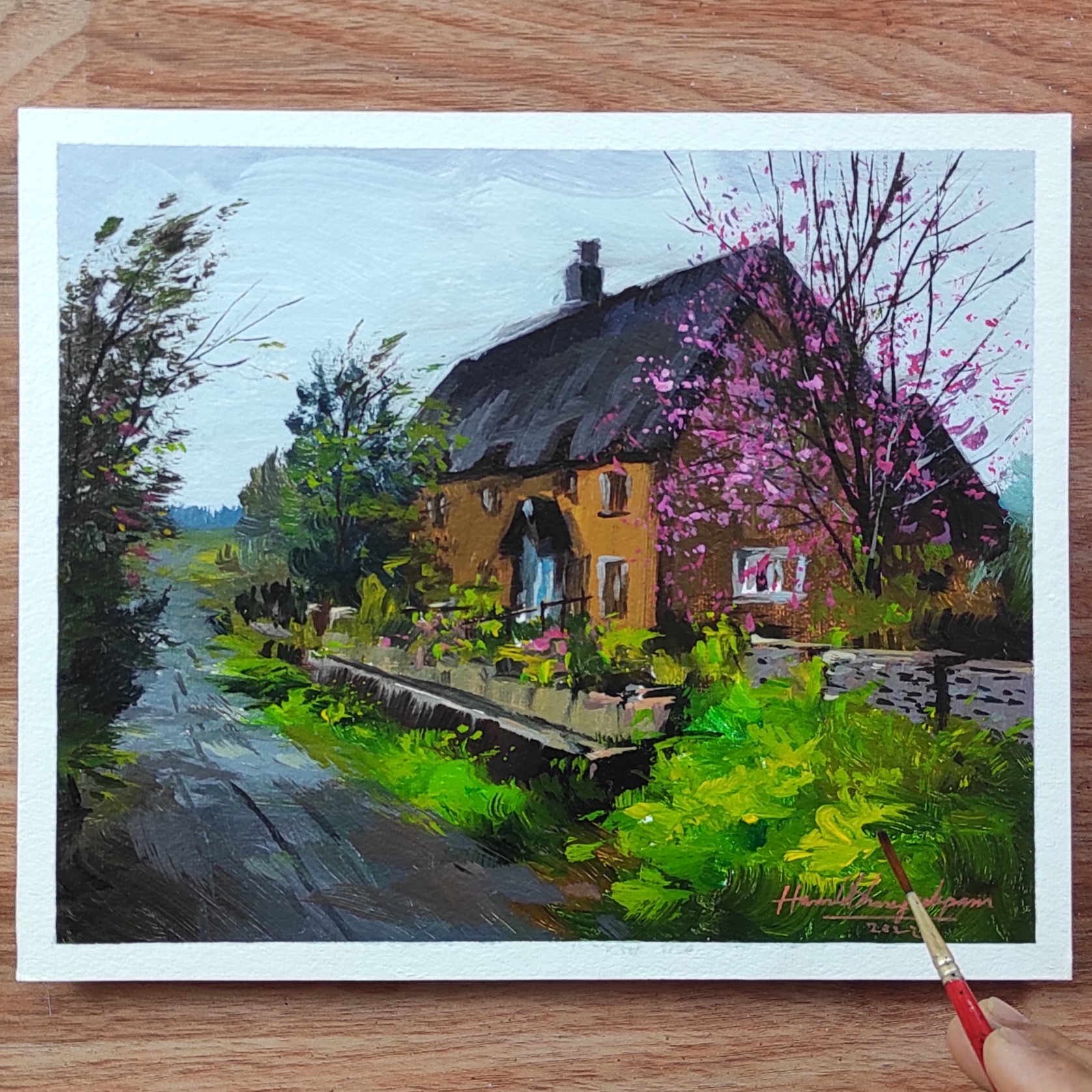 New acrylic landscape painting 🎨😍 #fblifestyle | Hamlet Shougrakpam Art ...