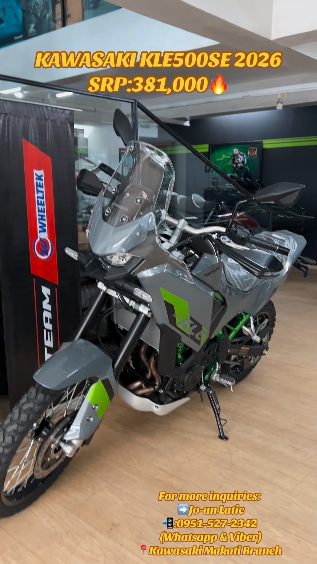 KAWASAKI KLE500 SE 2026 SRP:381,000 For more inquiries: ➡️Jo-an