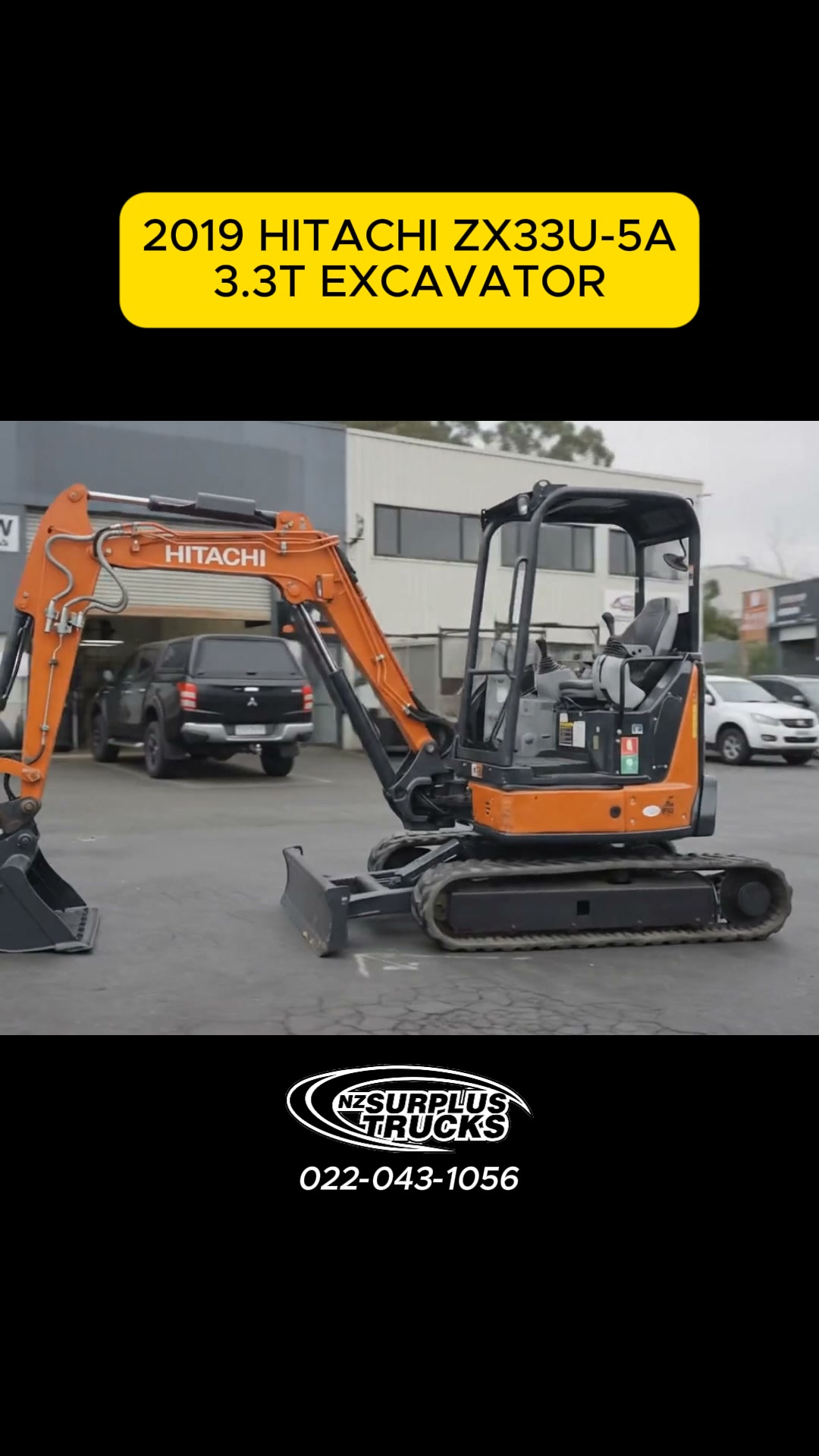 2019 HITACHI ZX33U-5A | 3.3T EXCAVATOR | 3 BUCKETS KEY