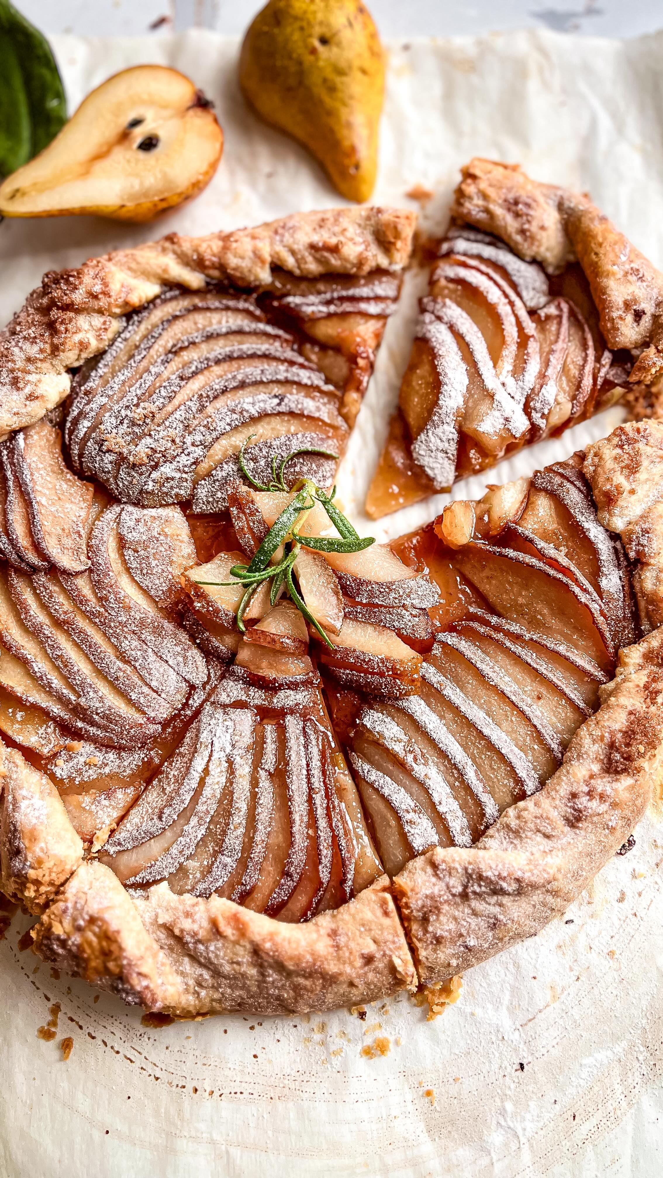 Easy Rustic Pear Galette. 🍐 This elegant yet rustic dessert only