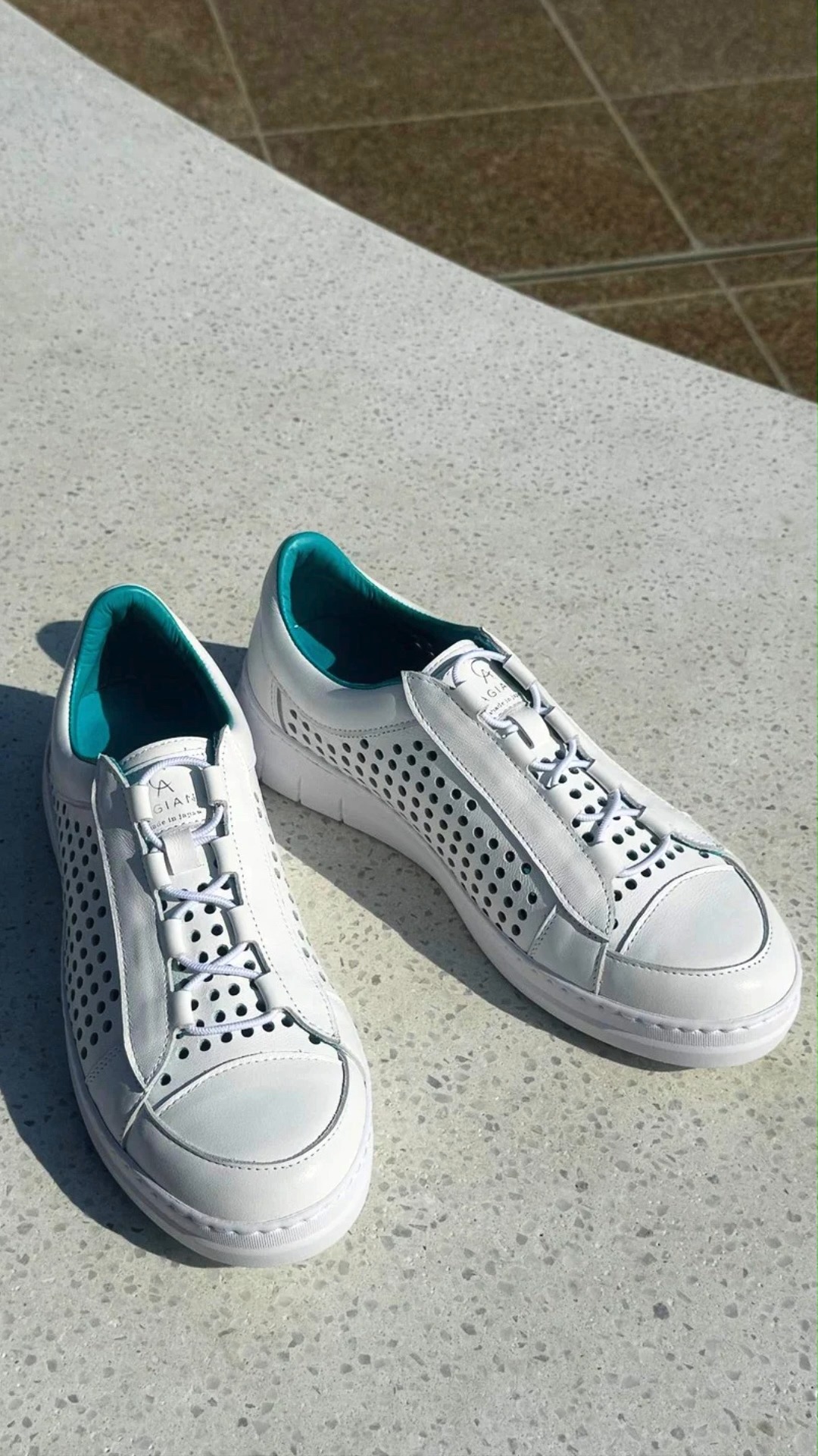 未使用級【CAGIANA】風花/レザーシューズ/Vibram/高級/定価約13万 未