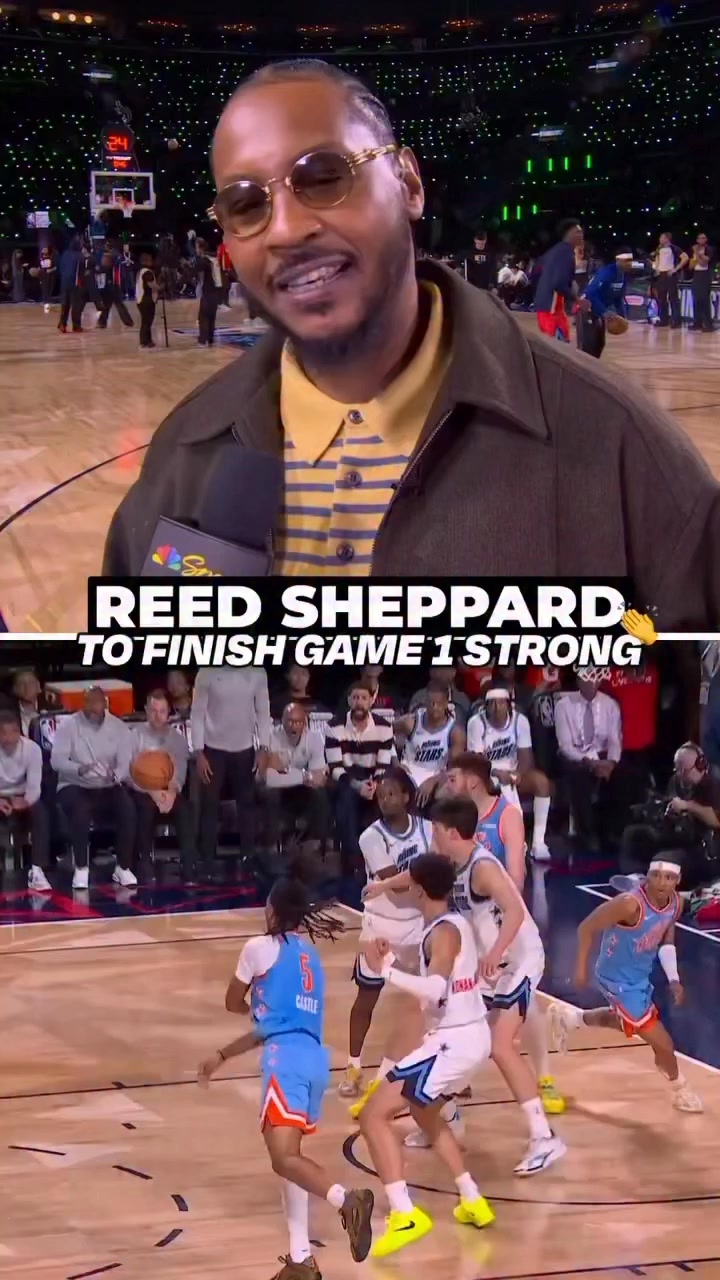 Carmelo Anthony loves what he sees in Reed Sheppard’s ability on the ...