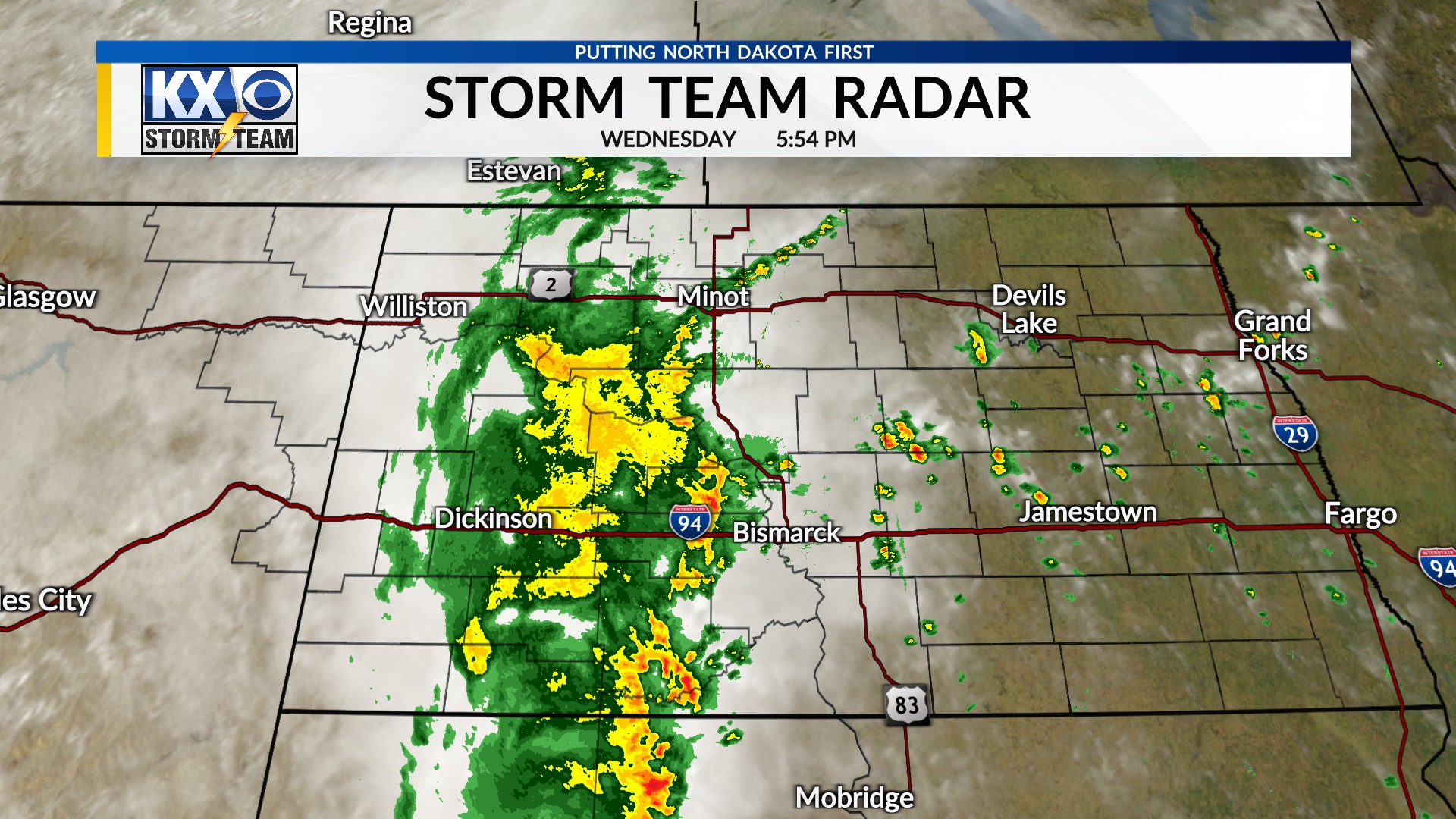 Current radar as of 6:20 PM. Reports of up to 1
