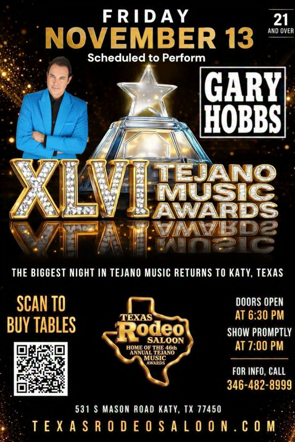GARY HOBBS to perform at this years 46th Annual Tejano Music