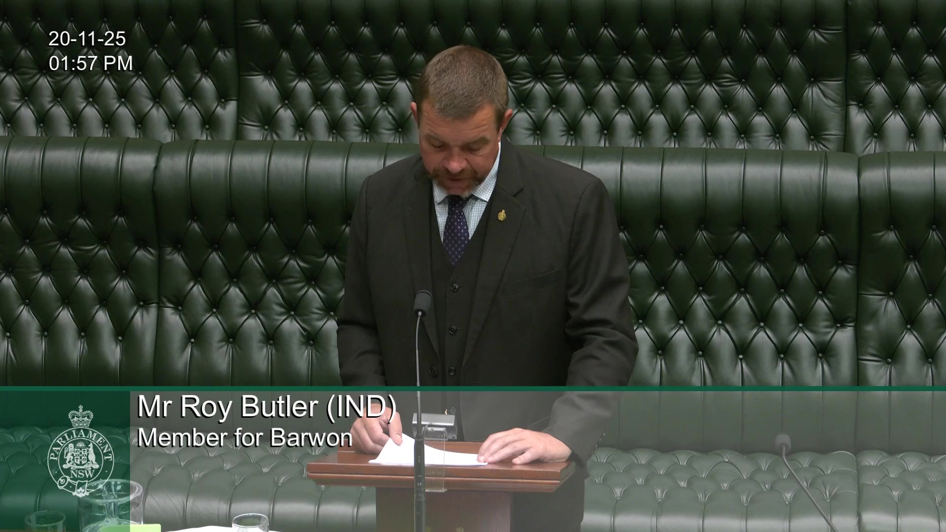 Roy Butler MP introduces the Summary Offences Amendment (Police ...