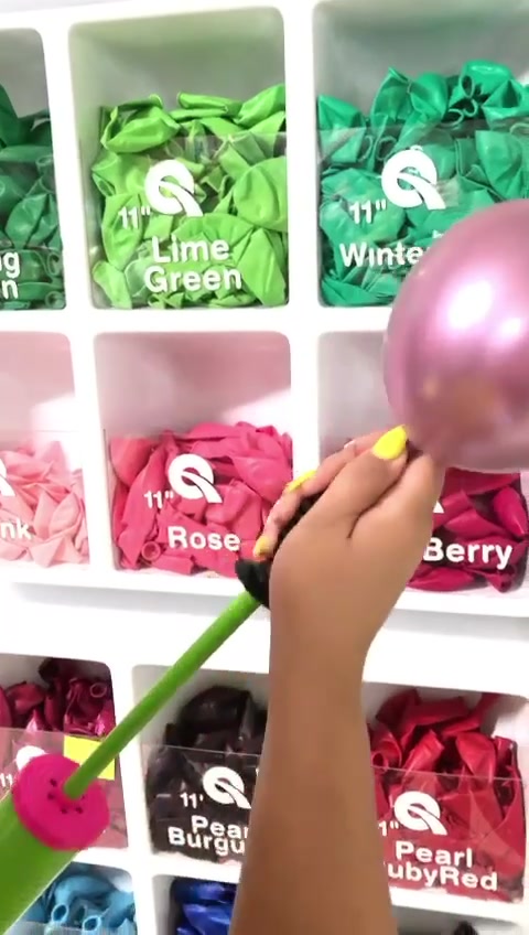 Inflador Manual Para Globos - Doble Acción Color Verde Lima