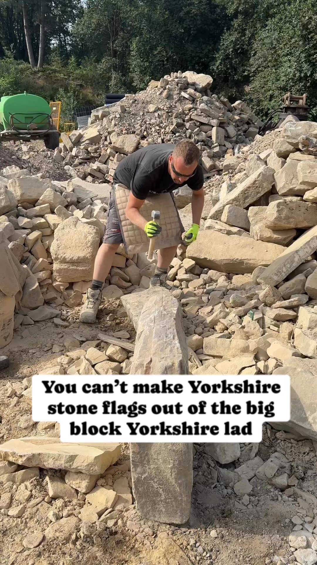 You can’t make Yorkshire stone flags out of that big block #yorkshire # ...