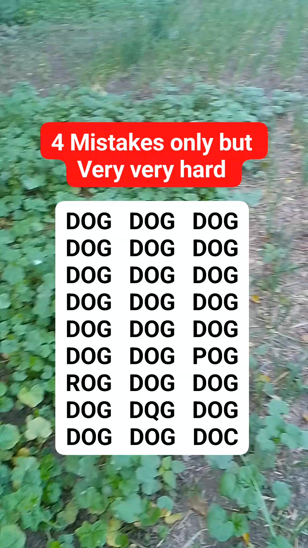 4 Mistakes only but very very hard #brainteasers #search #find #puzzle ...