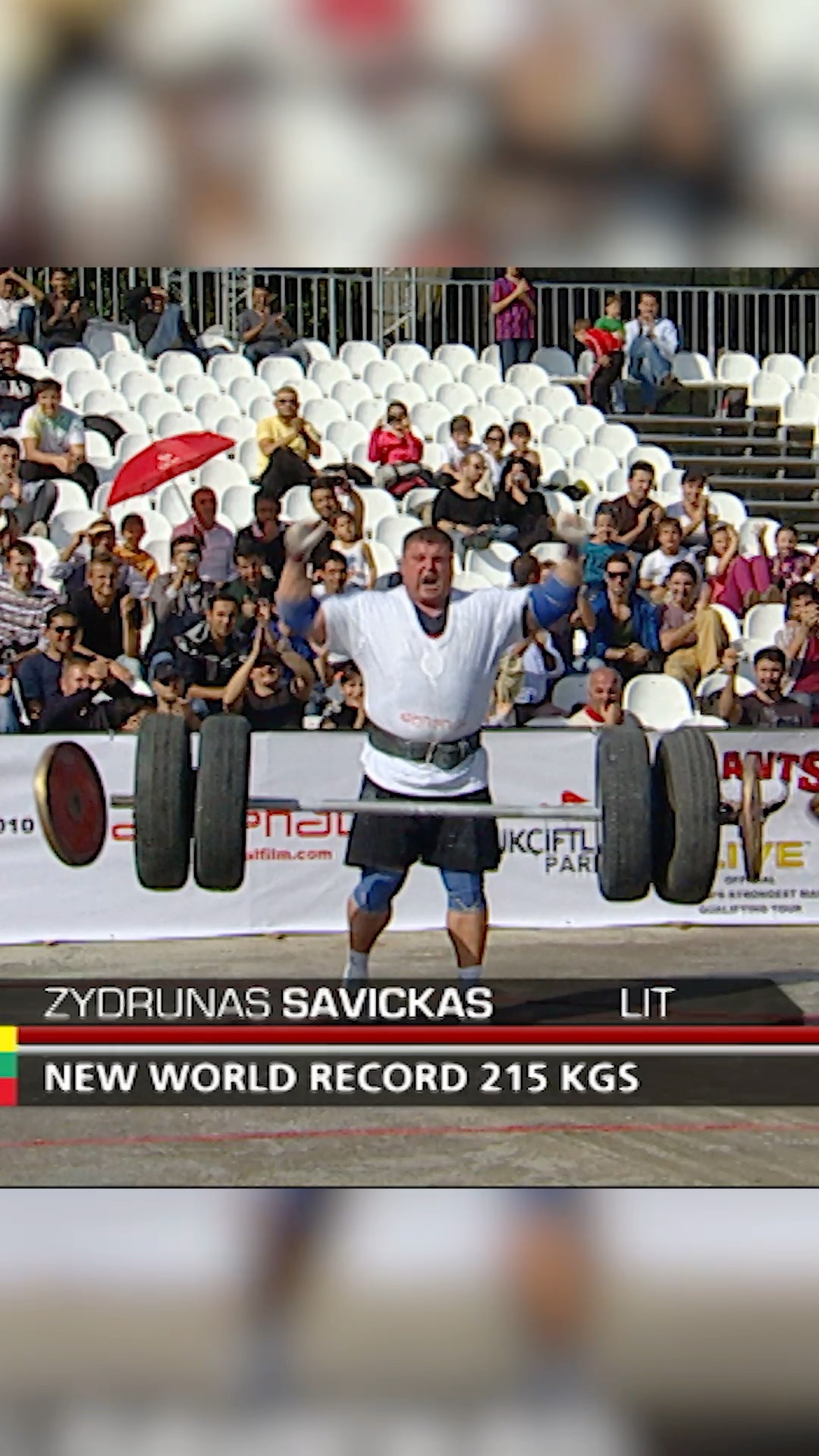 Big Z BREAKS the Axle Press World Record in 2010 at Giants Live