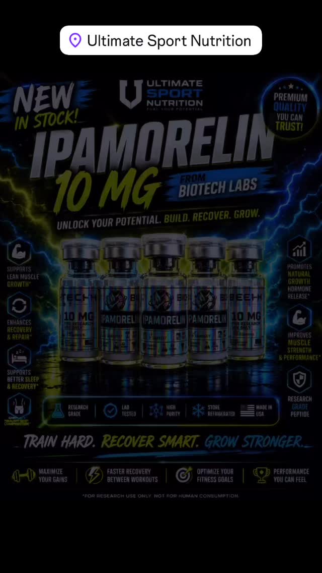 🚨 NOW IN STOCK: IPAMORELIN 10 MG – BUILD. RECOVER. PERFORM. 💪🔥, Your goals don’t stop—and neither should your recovery. Ultimate Sport Nutrition is proud to announce the arrival of Biotech Labs 