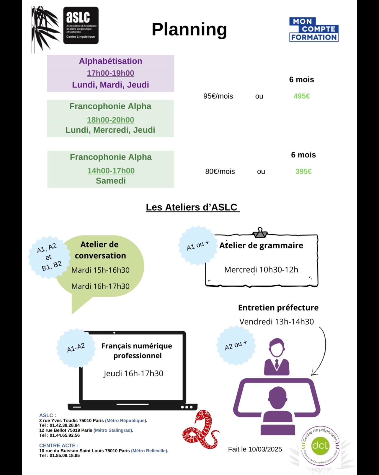 ASLC - Centre linguistique | Paris