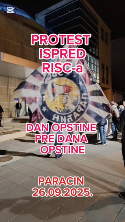 Vecerasnji protest je odrzan ispred Regionalnog Inovativnog Star-Up ...