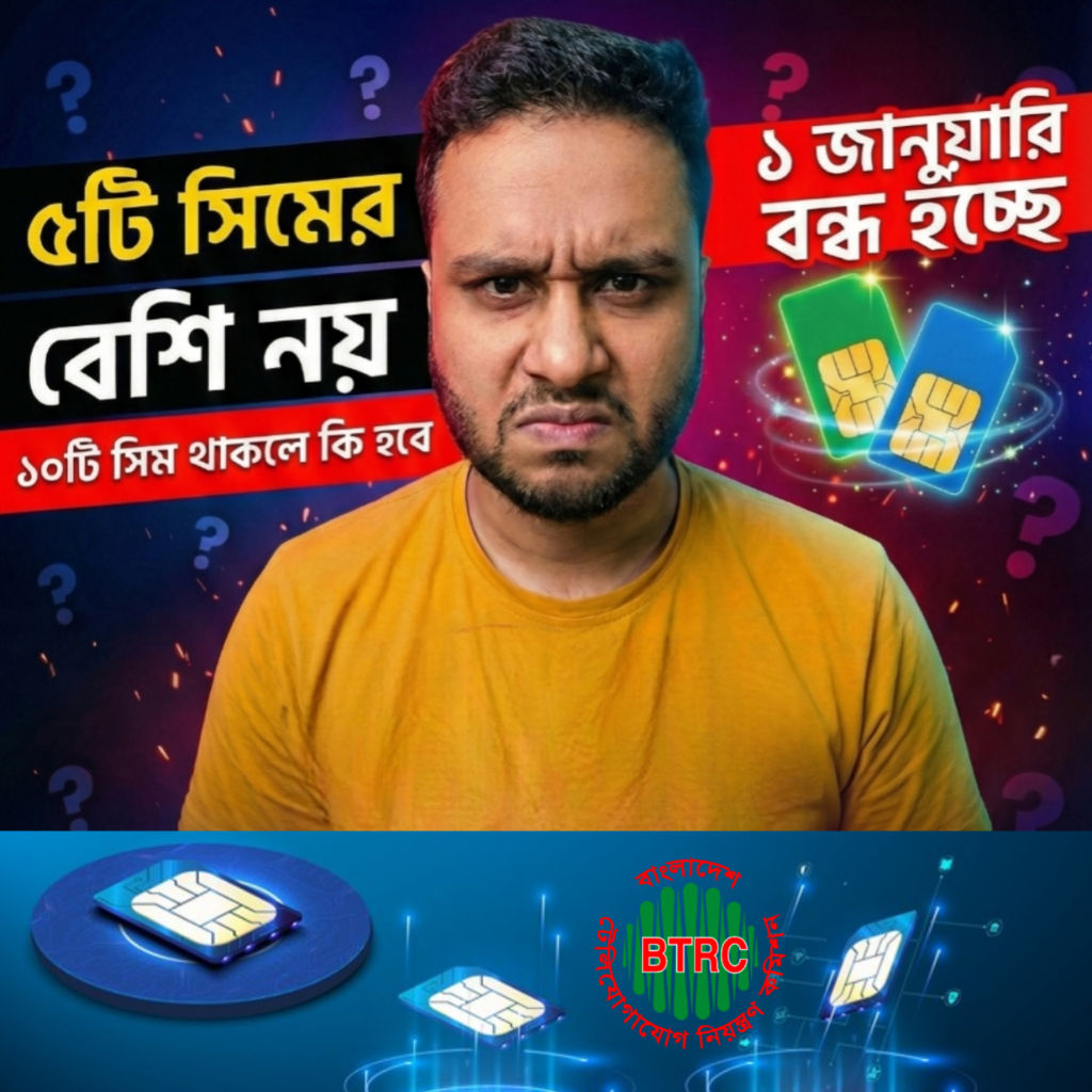মোবাইলের সিম কার্ড কেনায় নতুন নিয়ম ! ১ জানুয়ারি বন্ধ হচ্ছে একজন ...