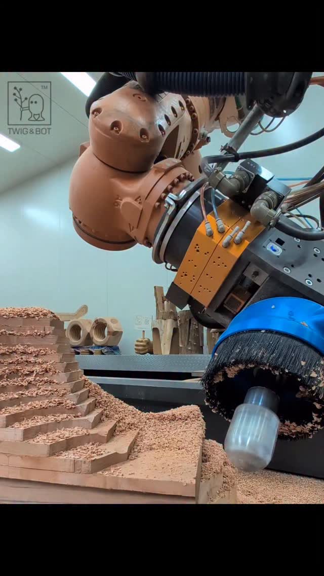 A bit more robot machining goodness on this stack laminated piece for ...