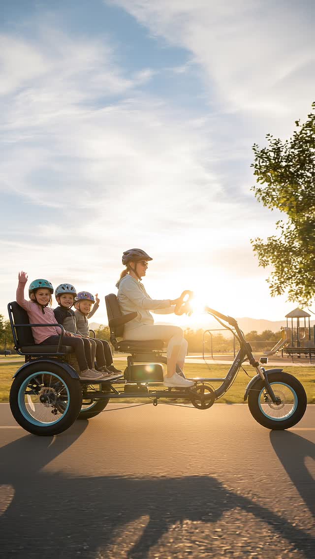 The kids love rides on the Rickshaw. #family #familyfun #kids # ...