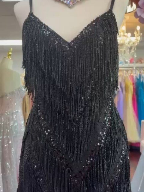 open lace back dress Sparkle Enchantment Gown by Bella Princess PQ1086 Deep Red / XL