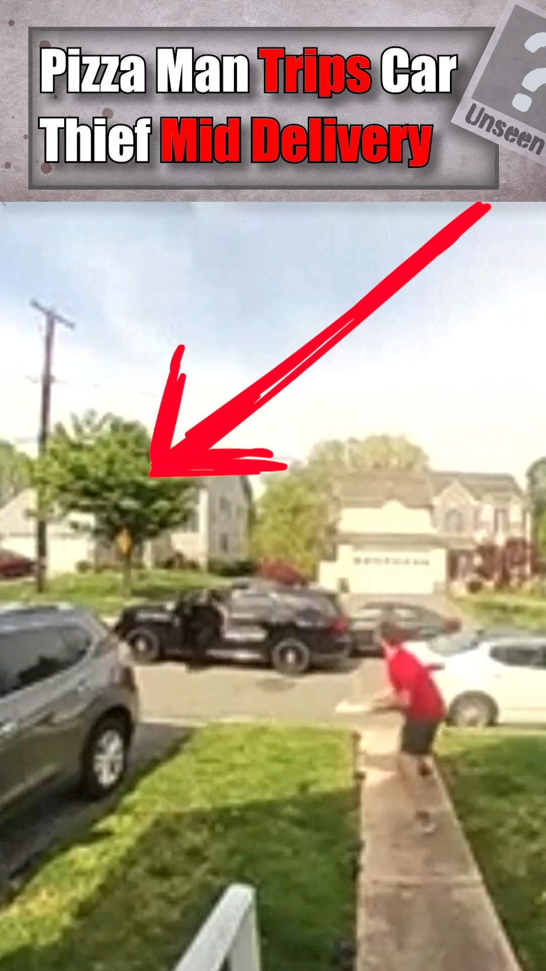 Tyler Morrell was delivering a pizza when a car thief sped around the ...