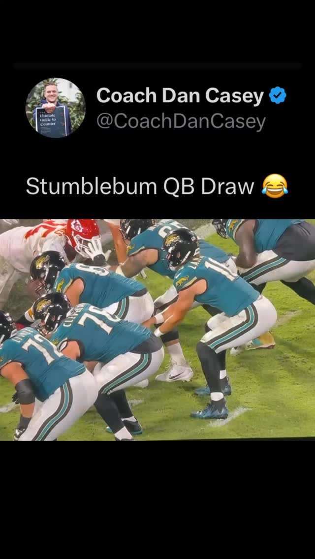 Stumblebum QB Draw 😂 | Coach Dan Casey | Facebook