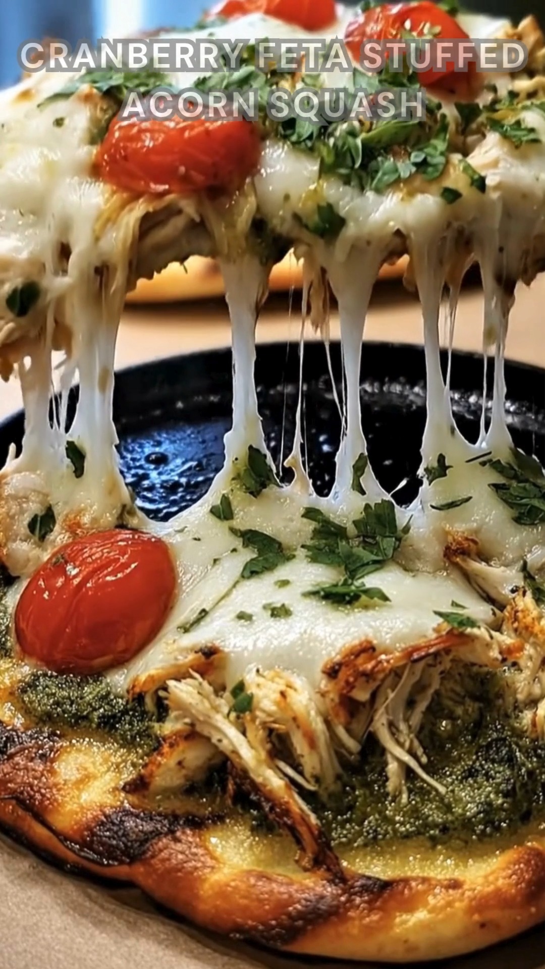 Flatbread brushed with olive oil, spread pesto, topped with chicken ...