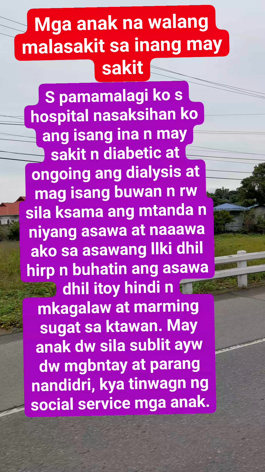Anak walng malasakit sa inang nkaratay sa sakit #anak #magulang # ...