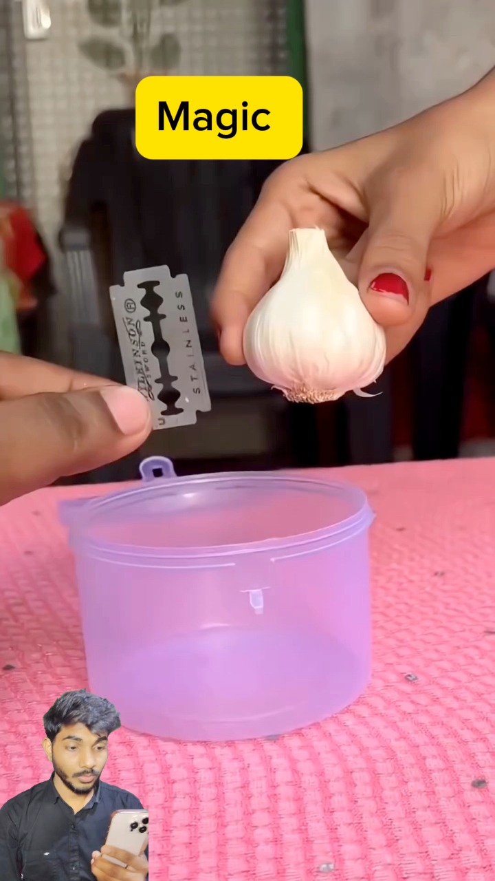 Garlic and blade experiment #experiment #science | Rishi Kumar | Facebook