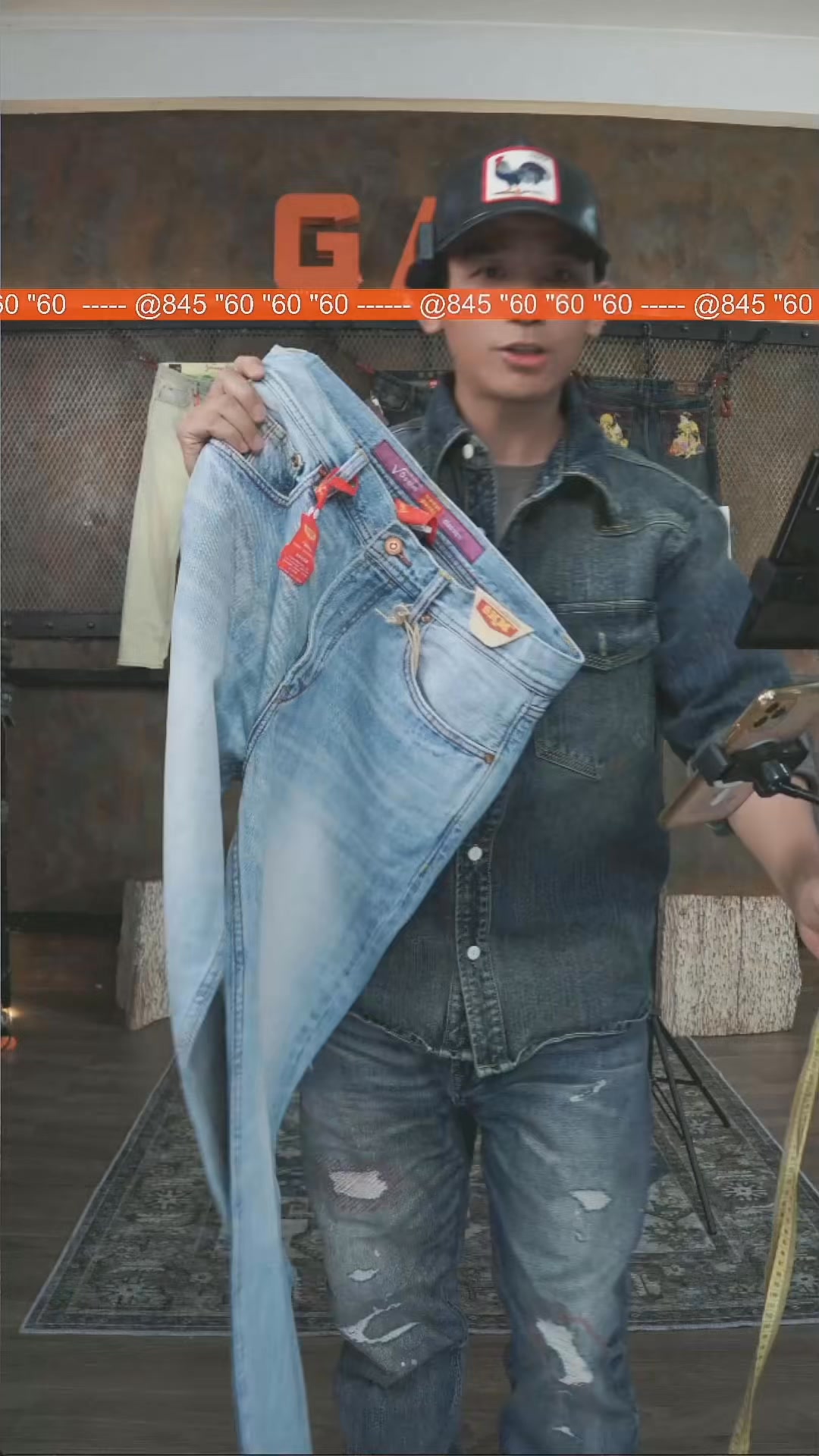 Mã số 3016,form suông, vải dày 12oz, denim không co giãn, biên ZIN Cao ...