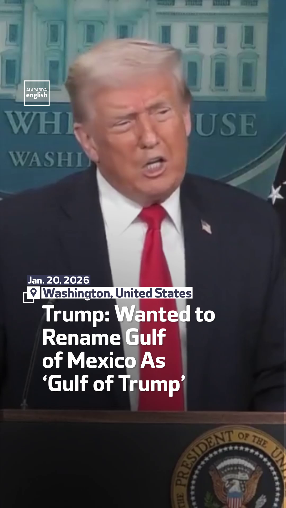 US President Donald Trump says he... - Al Arabiya English | Facebook