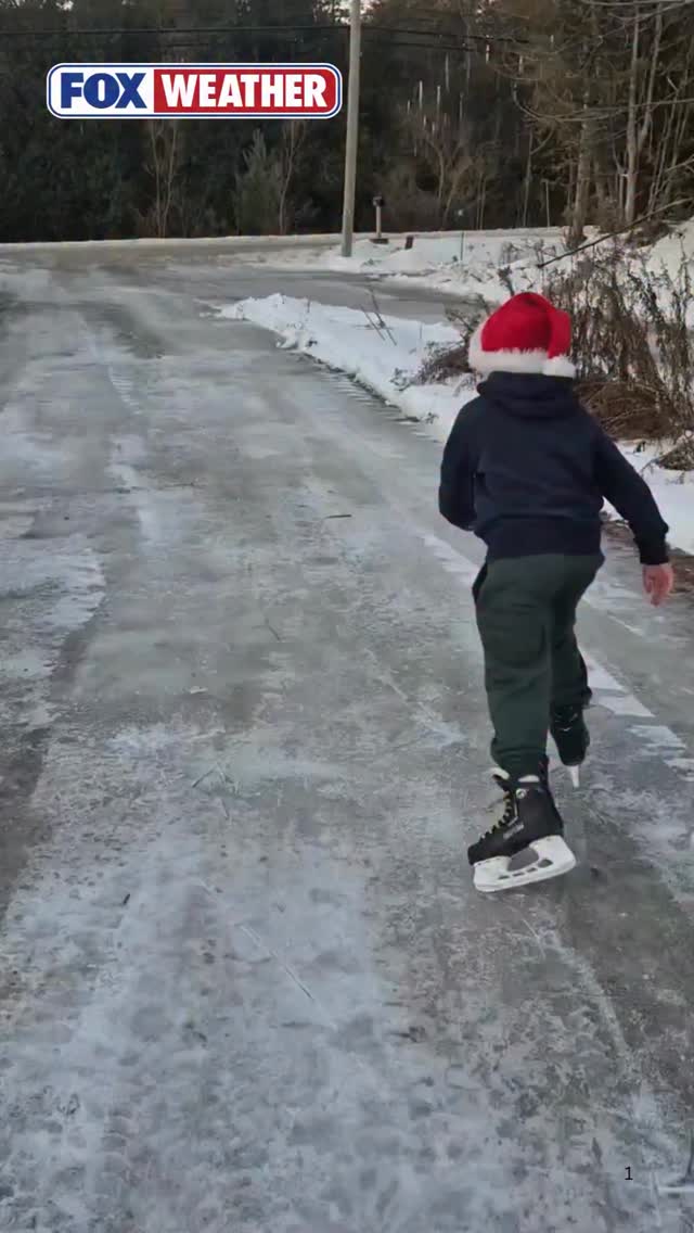 DRIVEWAY ICE SKATING ⛸️: Temperatures plummeted in Ontario on Christmas ...