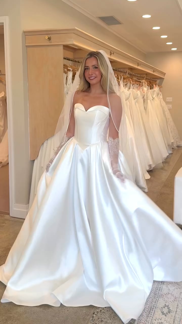 For the bride who has always dreamed of a ballgown! 😍💫🤍, Full skirts, sweeping trains, timeless satin or intricate detail, there’s just something about a ballgown wedding dress that makes the moment 