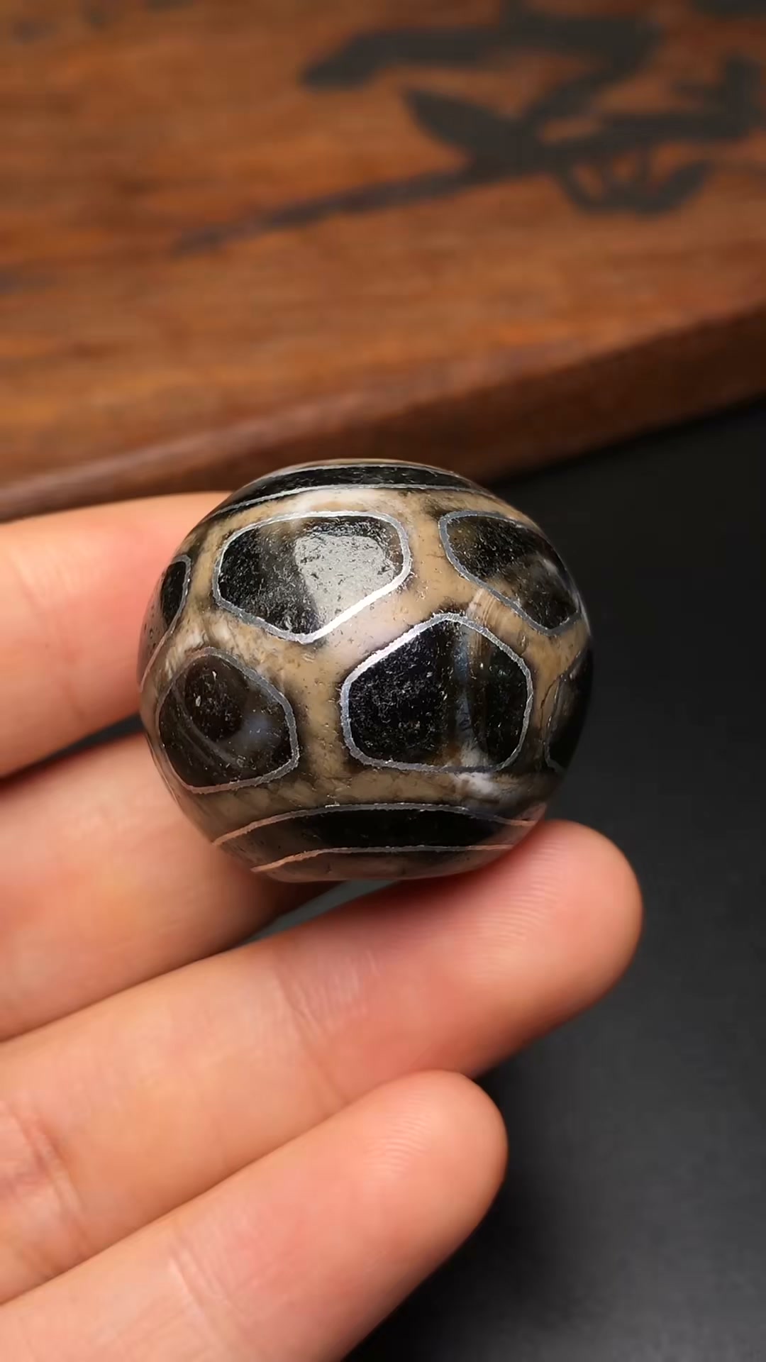 古法双虎牙天珠， 结缘价💰RM388 尺寸：13X46.3mm