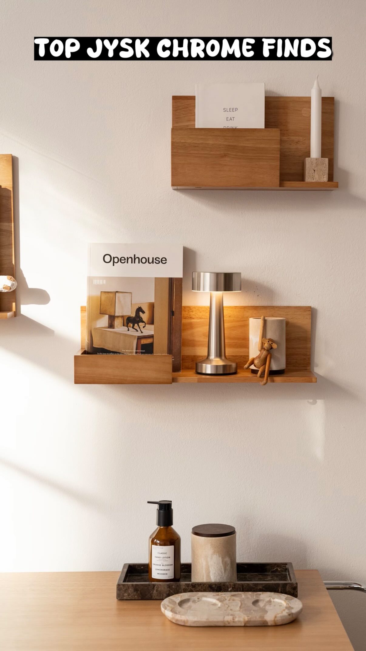 JYSK Chrome Finds | April 2026, 1. UDBY - Beistelltisch - 50,00€, 2. MUSVIT - Akkuleuchte - 10,00€, 3. ADRIAN - Kerzenständer - 10,00€, #jysk #jyskfinds #interior #decoration #chrome | Blvckxkev