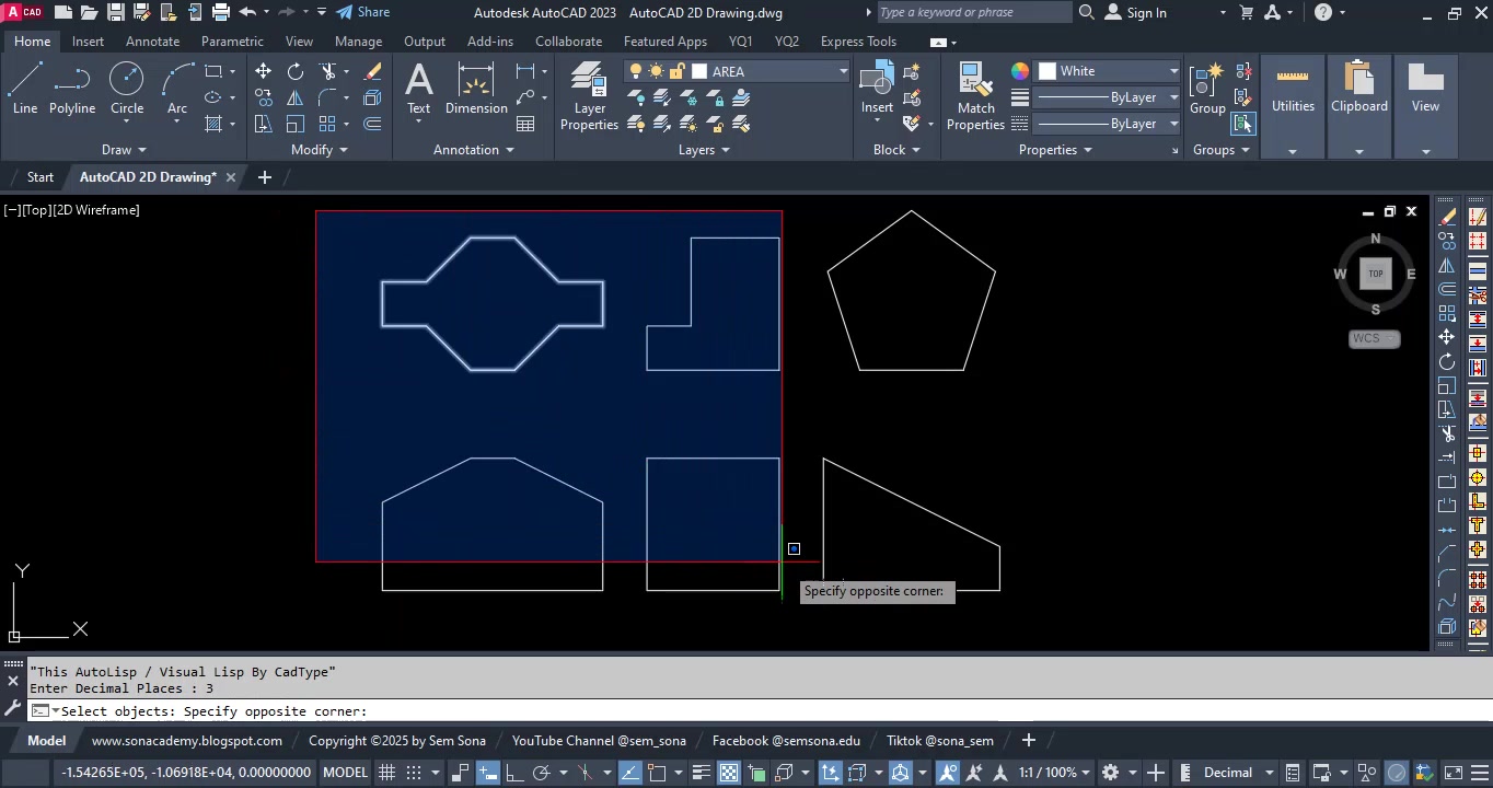 AutoCAD - How to find area in multi units Link for Lips file : http ...