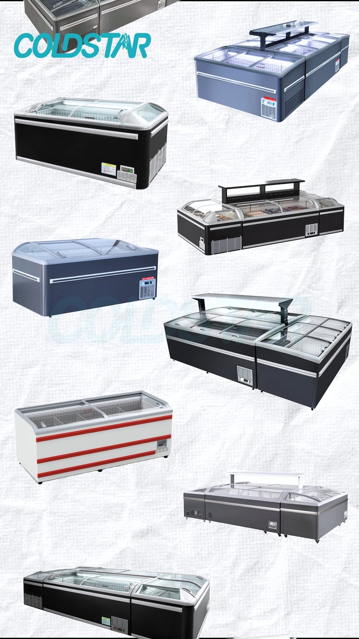 🌟 COLDSTAR Island Freezer 🌟 Large display area for all frozen goods ...