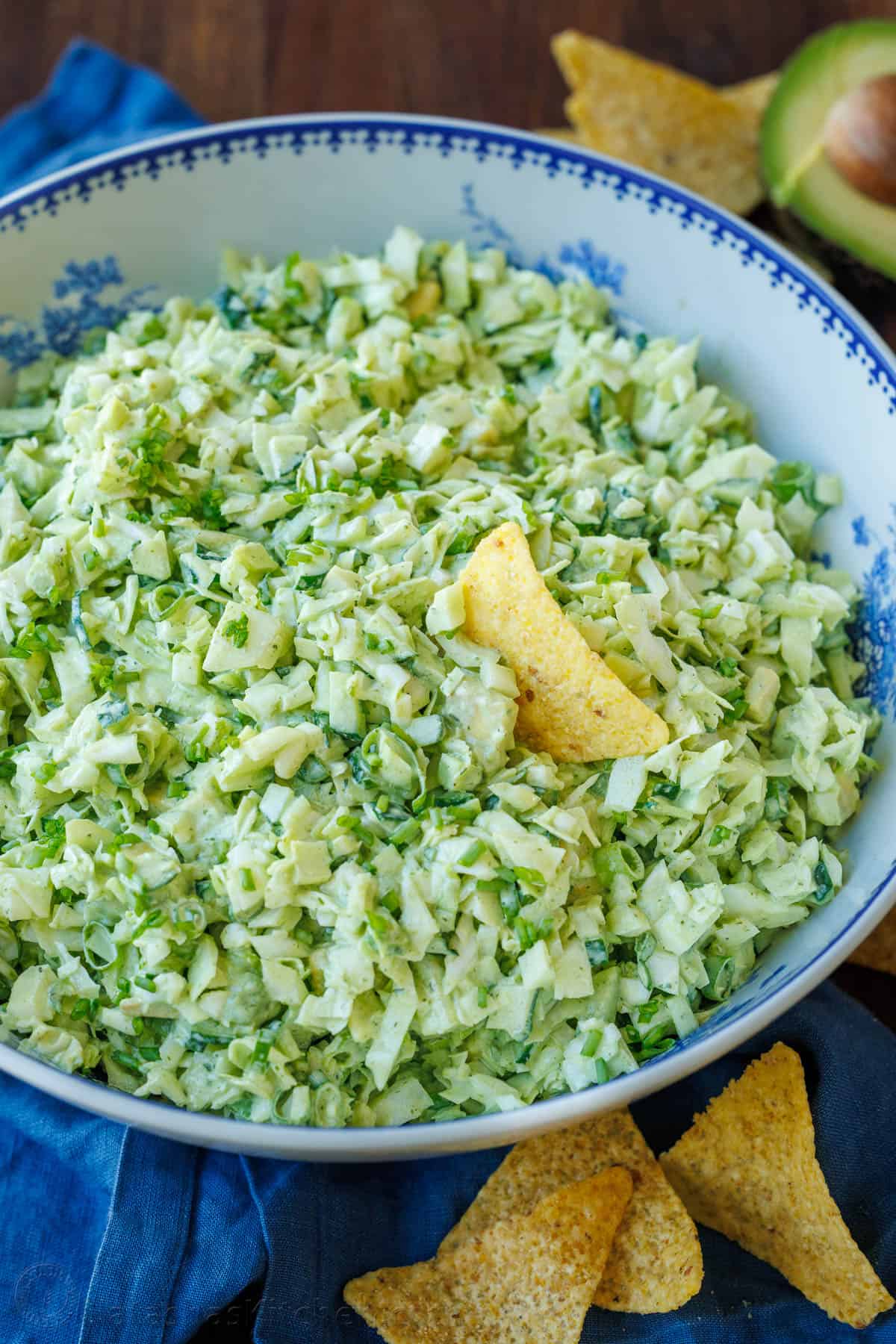 green goddess dressing recipe natasha's kitchen Salad took social media by storm for good reason. Recipe: https://natashaskitchen.com/green-goddess-salad/ | NatashasKitchen.com LowStock:42740351270963