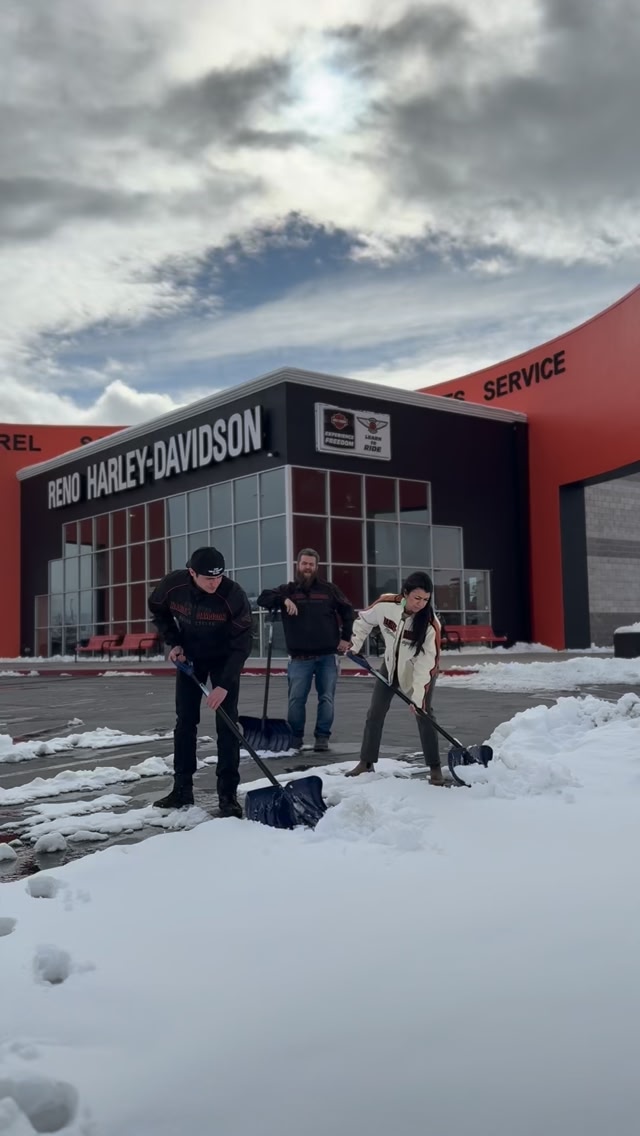 He said we can’t stop shoveling until you come buy a bike today So ...