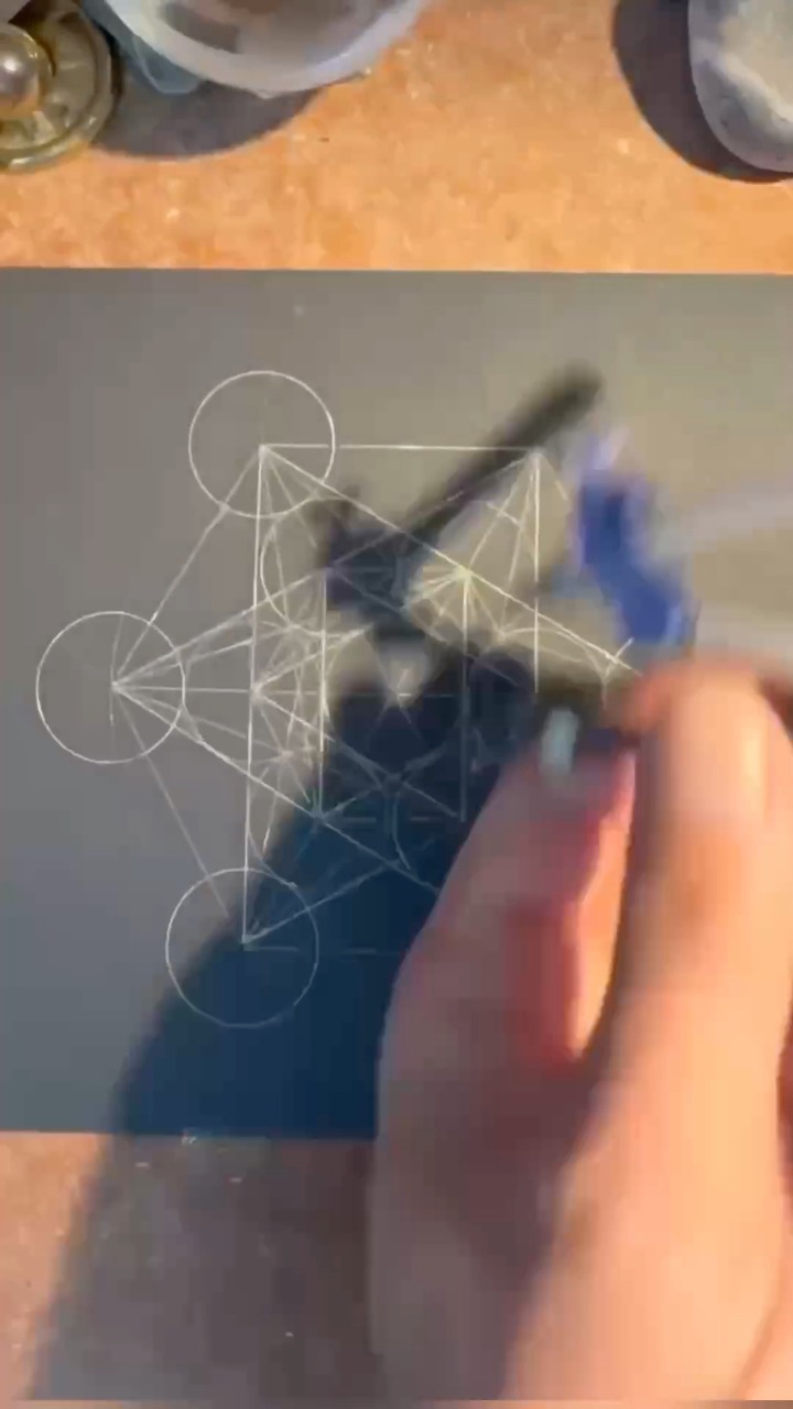 Metatron’s Cube in Silver and Gold #howtodraw #natureofflowers # ...