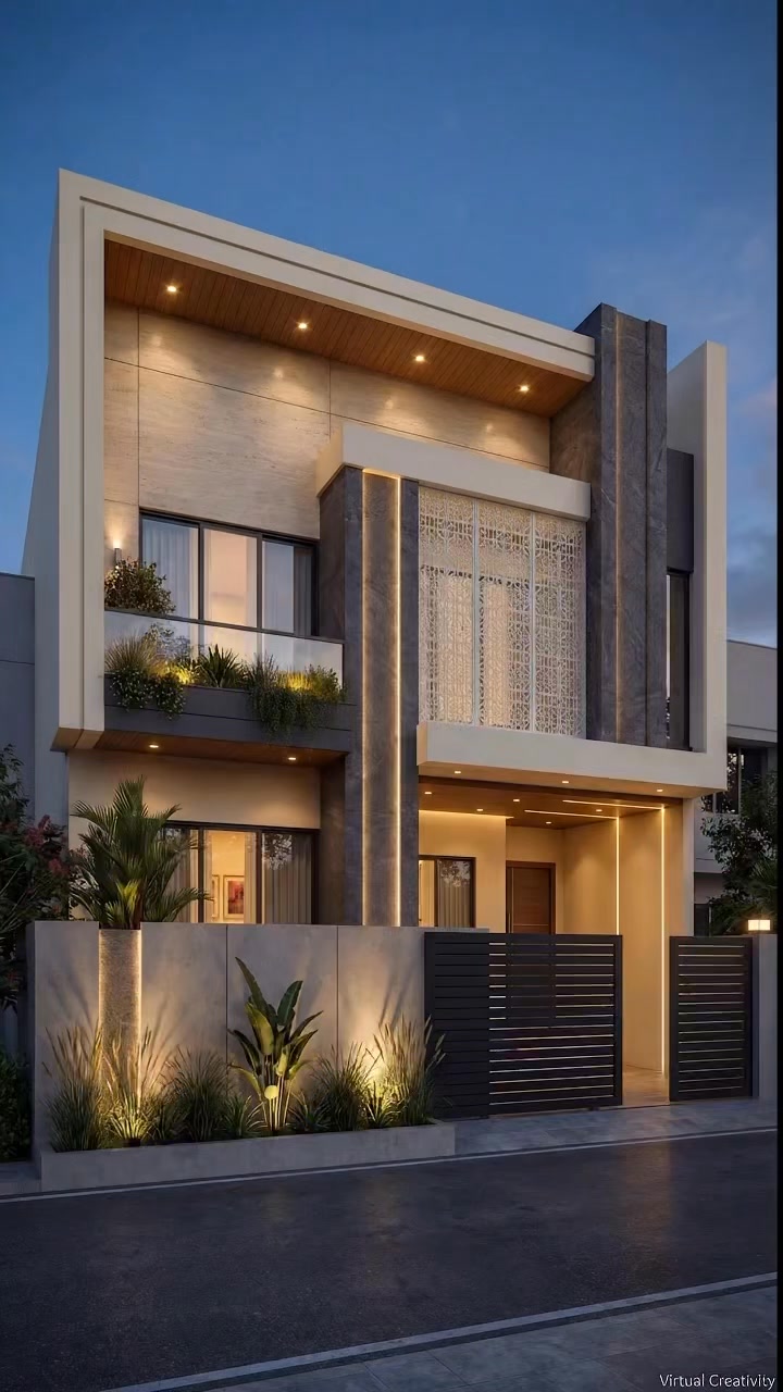 Modern Exterior Design Of Luxurious Residence With Bold Facade Photo Inspiration