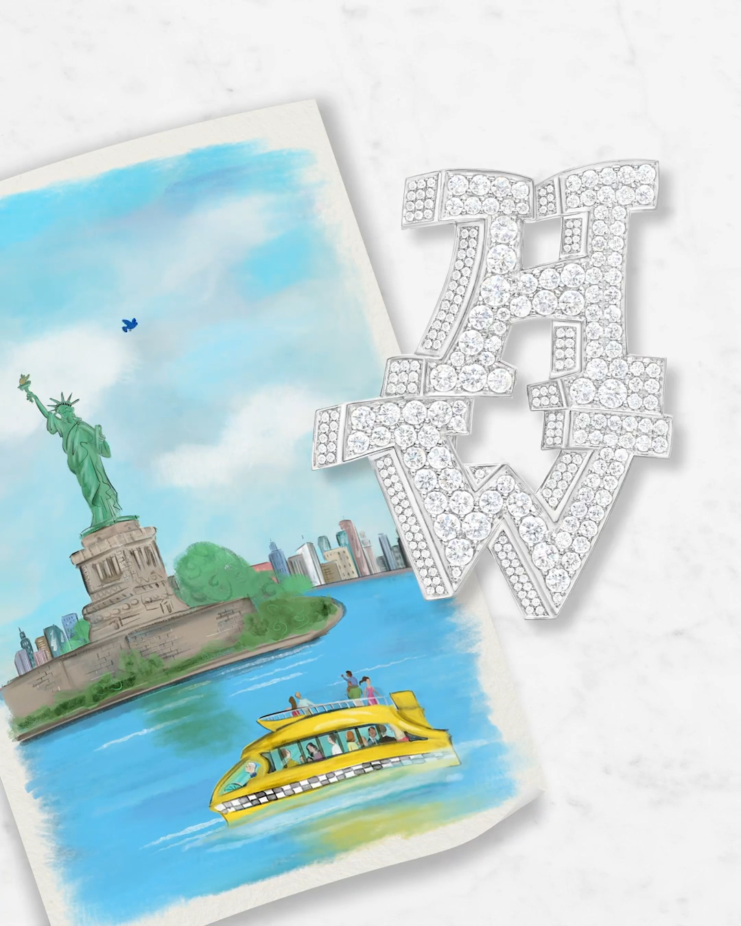 HARRY WINSTON アートブック 2012 See Harry Winston in a new light. The Diamond Graffiti Brooch
