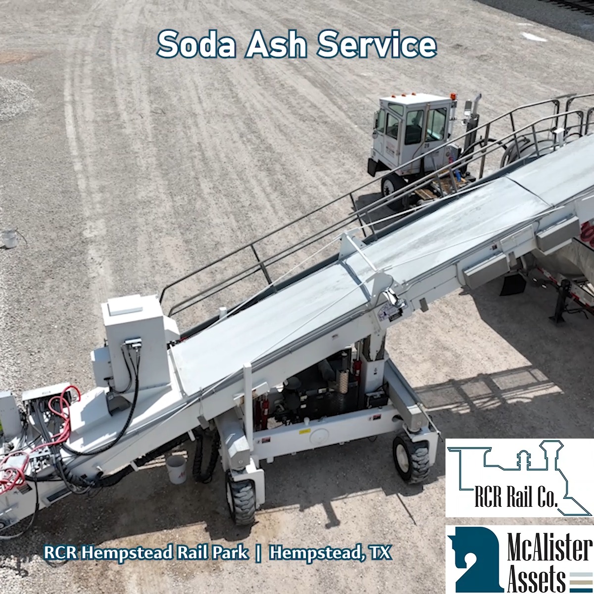 Soda ash service in action at RCR Hempstead Rail Park. Our facility ...